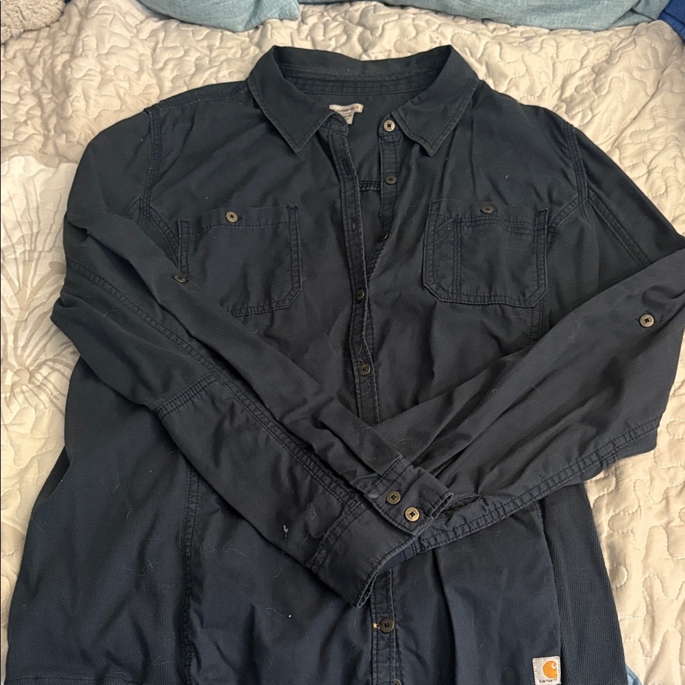 Carhartt Dark Navy Long Sleeve Shirt